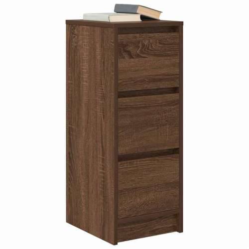 Komoda boja smeđeg hrasta 29,5x34x76 cm od konstruiranog drva - Smeđi hrast 1 Cijena