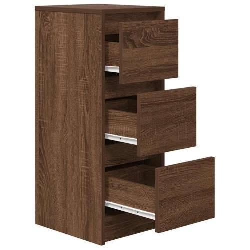 Komoda boja smeđeg hrasta 29,5x34x76 cm od konstruiranog drva - Smeđi hrast 1 Cijena