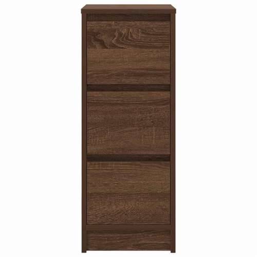 Komoda boja smeđeg hrasta 29,5x34x76 cm od konstruiranog drva - Smeđi hrast 1 Cijena
