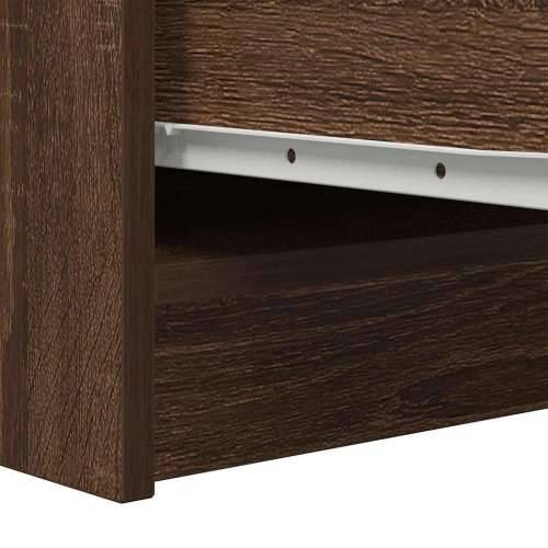 Komoda boja smeđeg hrasta 29,5x34x76 cm od konstruiranog drva - Smeđi hrast 1 Cijena