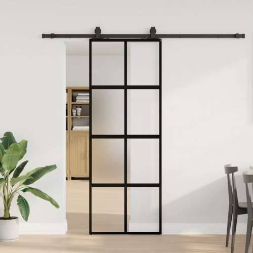 Klizna vrata s priborom crna 76 x 205 cm kaljeno staklo - black, matt and transparent 76 x 205 cm (213 cm sliding rail) 1 Mreže  Cijena