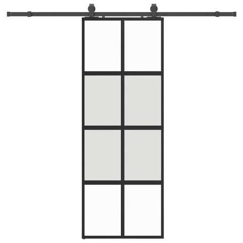 Klizna vrata s priborom crna 76 x 205 cm kaljeno staklo - black, matt and transparent 76 x 205 cm (213 cm sliding rail) 1 Mreže  Cijena