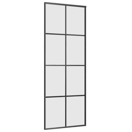 Klizna vrata s priborom crna 76 x 205 cm od ESG stakla - Crna Matirano 76 x 205 cm (klizna vodilica od 183 cm) 1 Cijena