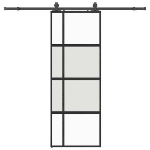 Klizna vrata s priborom crna 76 x 205 cm kaljeno staklo - black, matt and transparent 76 x 205 cm (213 cm sliding rail) 1 Mreže  Cijena