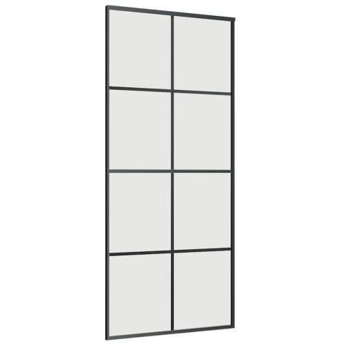 Klizna vrata s priborom crna 90 x 205 cm od ESG stakla - Crna Matirano 90 x 205 cm (klizna vodilica od 183 cm) 1 Cijena