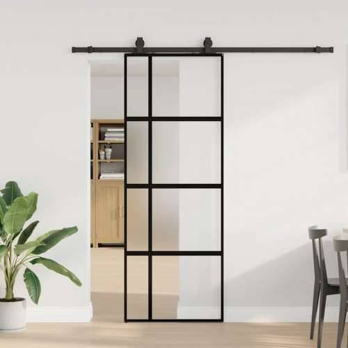 Klizna vrata s priborom crna 76 x 205 cm kaljeno staklo - black, matt and transparent 76 x 205 cm (klizna vodilica od 200 cm) 1  Cijena