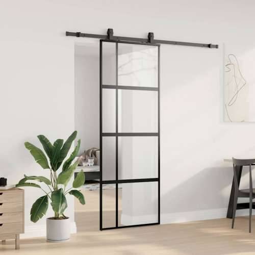 Klizna vrata s priborom crna 76 x 205 cm kaljeno staklo - black, matt and transparent 76 x 205 cm (klizna vodilica od 200 cm) 1  Cijena