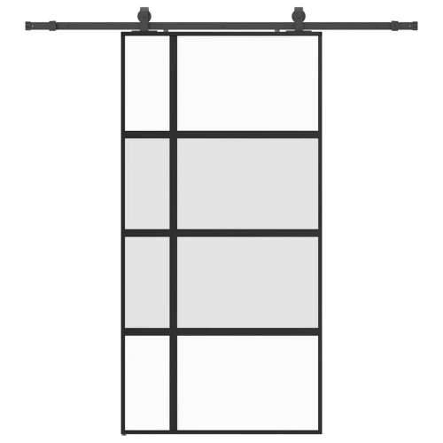 Klizna vrata s priborom crna 102,5 x 205 cm kaljeno staklo - black, matt and transparent 102.5 x 205 cm (200 cm sliding rail) 1  Cijena