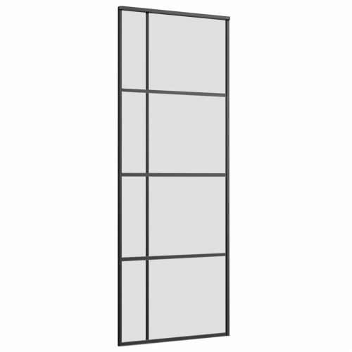 Klizna vrata s priborom crna 76 x 205 cm od ESG stakla - Crna 76 x 205 cm (213 cm sliding rail) 1 Matirano Cijena