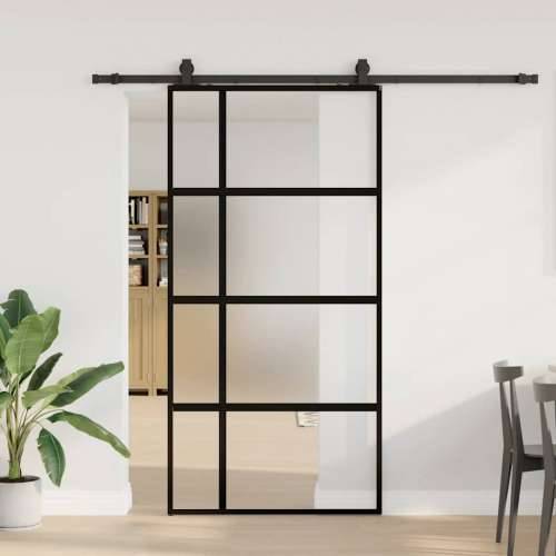 Klizna vrata s priborom crna 102,5 x 205 cm kaljeno staklo - black, matt and transparent 102.5 x 205 cm (213 cm sliding rail) 1  Cijena