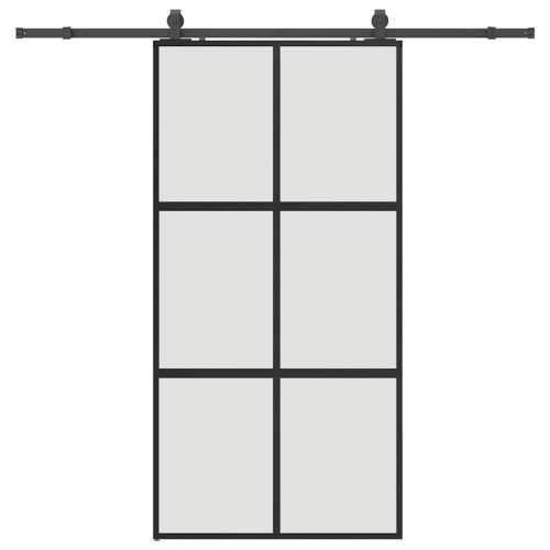 Klizna vrata s priborom crna 102,5 x 205 cm kaljeno staklo - Crna i mat 102.5 x 205 cm (213 cm sliding rail) 1 Mreže 4 x 2 Cijena