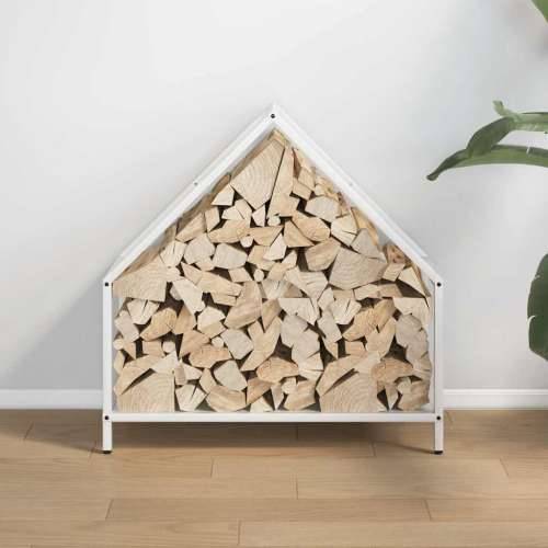 Stalak za drva bijeli 60x25x60 cm Hladno valjani čelik - Bijela 60 x 25 x 60 cm Cijena