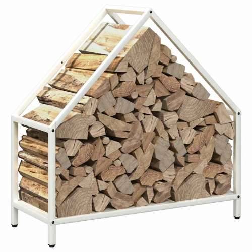 Stalak za drva bijeli 60x25x60 cm Hladno valjani čelik - Bijela 60 x 25 x 60 cm Cijena