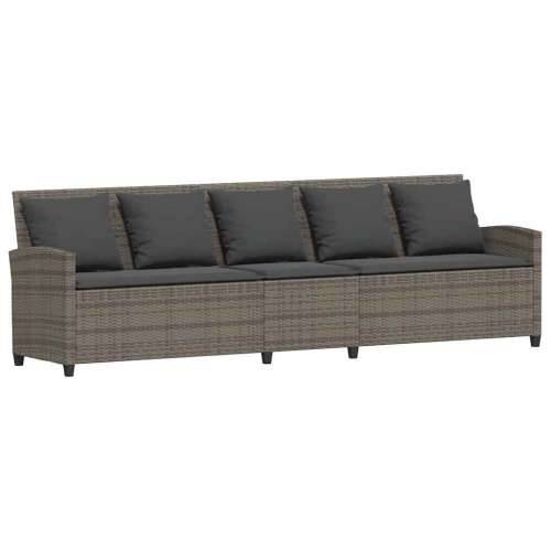 Vrtna garnitura - 4-dijelni set vrtnih sofa od poliratana s jastucima sivi - Siva Peterosjed + 2 x kut + 2 x tabure + stol 11 Cijena