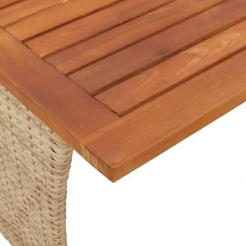5-dijelni vrtni set sofa s jastucima bež od poliratana - bež i krem ​​bijela 2 x kut + 2 x tabure + stol 5 Cijena