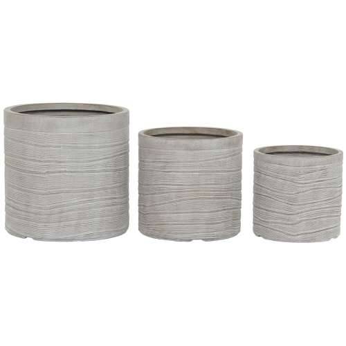 Set žardinjera Home ESPRIT Bež Kaljeno Staklo magnezij 44,5 x 44,5 x 44 cm (3 kom.) Cijena