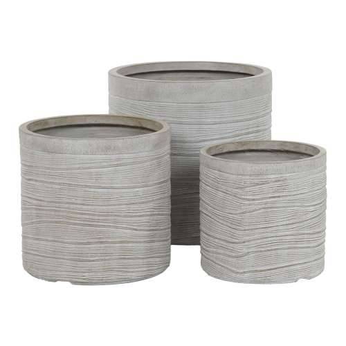 Set žardinjera Home ESPRIT Bež Kaljeno Staklo magnezij 44,5 x 44,5 x 44 cm (3 kom.) Cijena
