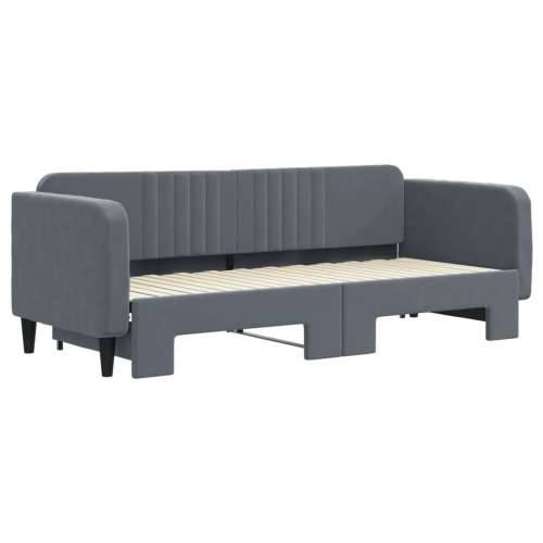 Dnevni krevet na razvlačenje bez madraca tamnosivi 80x200 cm - Tamno siva 80 x 200 cm s krevetom na izvlačenje Cijena