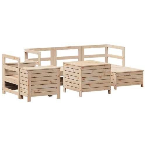 Vrtna garnitura - 7-dijelni set vrtnih sofa od masivne borovine - Prirodna boja bora 1 Cijena