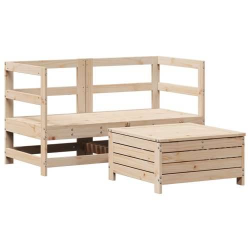 Vrtna garnitura - 3-dijelni set vrtnih sofa od masivne borovine - Prirodna boja bora 1 Cijena