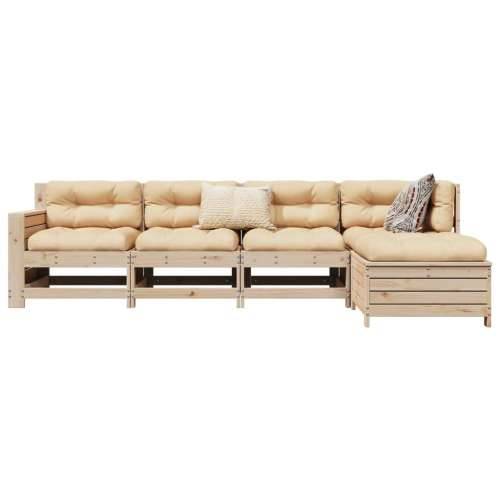 Vrtna garnitura - 5-dijelni set vrtnih sofa od masivne borovine - Prirodna boja bora 1 Cijena