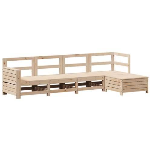 Vrtna garnitura - 5-dijelni set vrtnih sofa od masivne borovine - Prirodna boja bora 1 Cijena