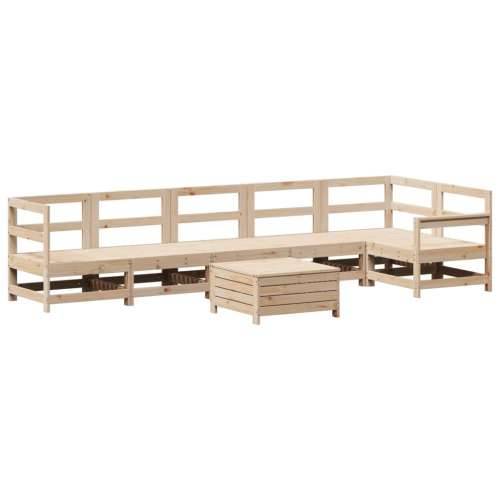 Vrtna garnitura - 7-dijelni set vrtnih sofa od masivne borovine - Prirodna boja bora 1 Cijena
