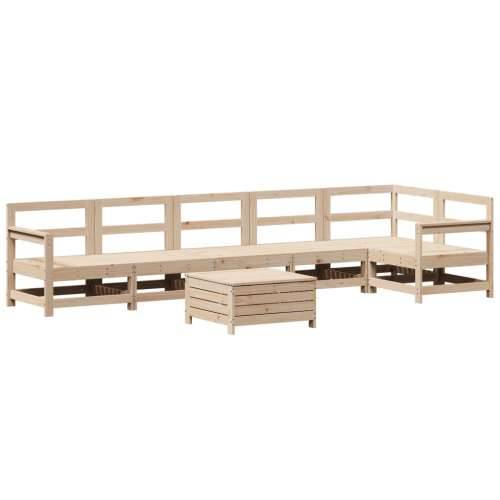 Vrtna garnitura - 7-dijelni set vrtnih sofa od masivne borovine - Prirodna boja bora 1 Cijena