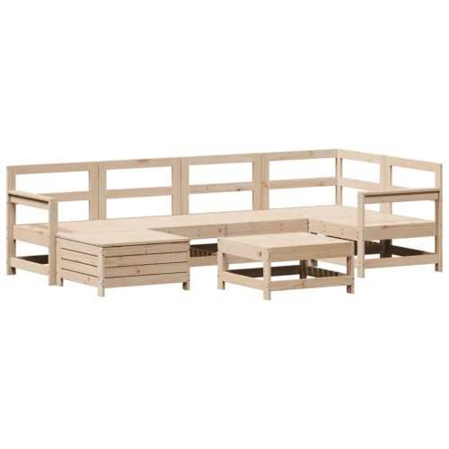 Vrtna garnitura - 7-dijelni set vrtnih sofa od masivne borovine - Prirodna boja bora 1 Cijena
