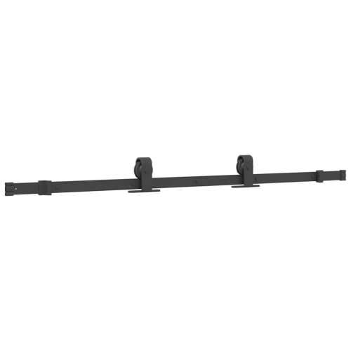 Klizna vrata s priborom crna 90 x 205 cm od ESG stakla - 5 vodoravnih šipki 90 x 205 cm (klizna vodilica od 183 cm) 1 Cijena