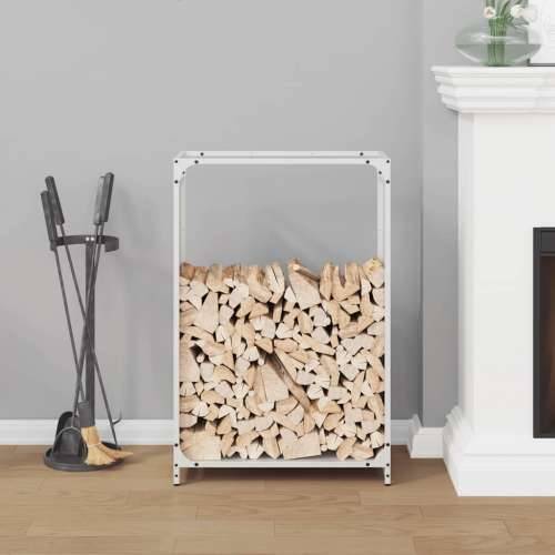 Stalak za drva bijeli 60x28x90 cm Hladno valjani čelik - Bijela 60 x 28 x 90 cm Cijena