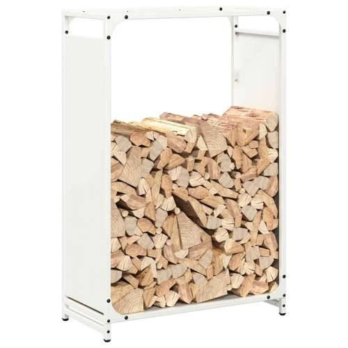 Stalak za drva bijeli 60x28x90 cm Hladno valjani čelik - Bijela 60 x 28 x 90 cm Cijena