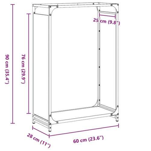 Stalak za drva bijeli 60x28x90 cm Hladno valjani čelik - Bijela 60 x 28 x 90 cm Cijena