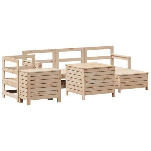 Vrtna garnitura - 7-dijelni set vrtnih sofa od masivne borovine - Prirodna boja bora 1 Cijena