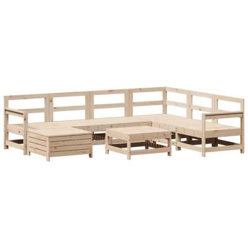 Vrtna garnitura - 8-dijelni set vrtnih sofa od masivne borovine - Prirodna boja bora 1 Cijena