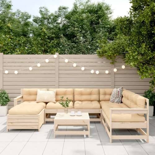 Vrtna garnitura - 8-dijelni set vrtnih sofa od masivne borovine - Prirodna boja bora 1 Cijena