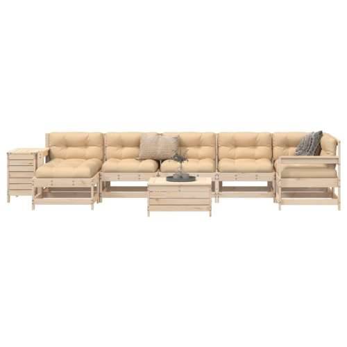 Vrtna garnitura - 9-dijelni set vrtnih sofa od masivne borovine - Prirodna boja bora 1 Cijena