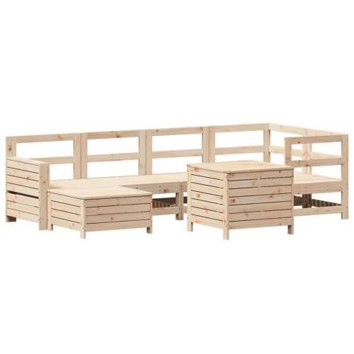 Vrtna garnitura - 7-dijelni set vrtnih sofa od masivne borovine - Prirodna boja bora 1 Cijena