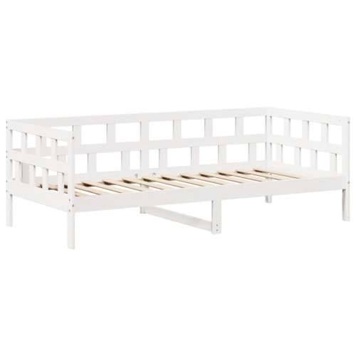 Set dnevnog kreveta s krovom 80x200 cm bijeli borovina - Bijela 80 x 200 cm Cijena