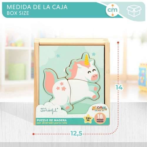 Drvene Dječje Puzzle Mr. Wonderful Jednorog + 3 godina 3 Dijelovi (12 kom.) Cijena