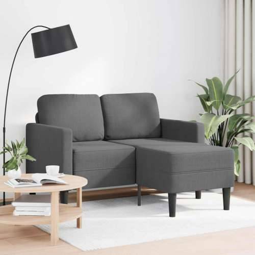 Sofa 2-sjed s ležaljkom u obliku slova L tamnosiva tkanina - Tamno siva Cijena