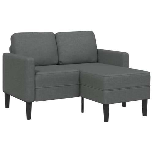 Sofa 2-sjed s ležaljkom u obliku slova L tamnosiva tkanina - Tamno siva Cijena