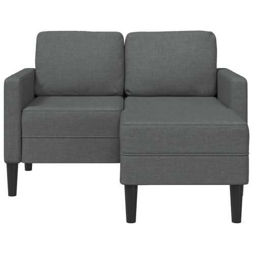 Sofa 2-sjed s ležaljkom u obliku slova L tamnosiva tkanina - Tamno siva Cijena