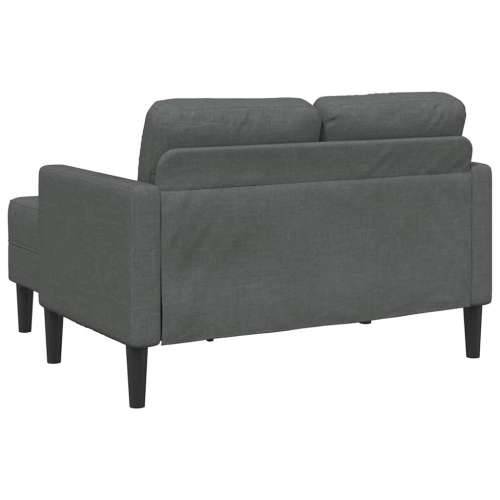 Sofa 2-sjed s ležaljkom u obliku slova L tamnosiva tkanina - Tamno siva Cijena