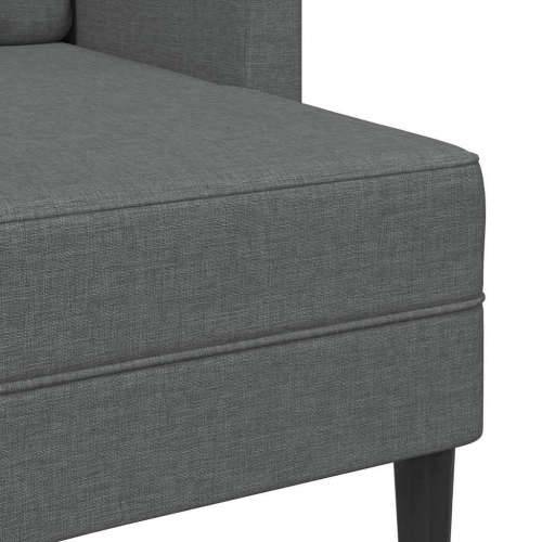 Sofa 2-sjed s ležaljkom u obliku slova L tamnosiva tkanina - Tamno siva Cijena