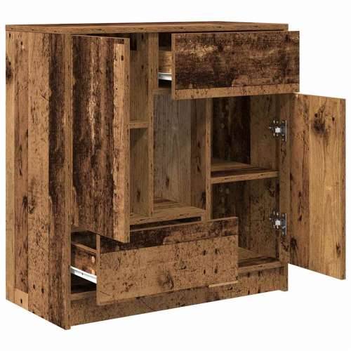 Komoda s ladicama i vratima staro drvo 70,5x34x74,5 cm - Staro drvo 1 Cijena