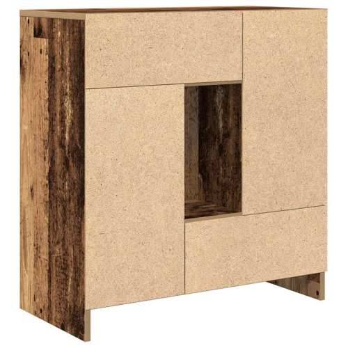 Komoda s ladicama i vratima staro drvo 70,5x34x74,5 cm - Staro drvo 1 Cijena