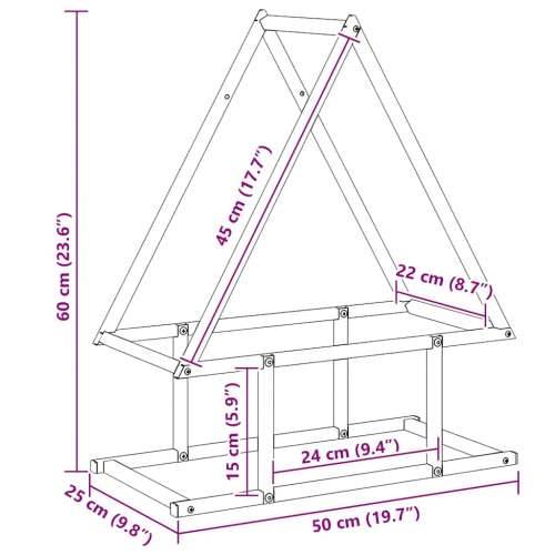 Stalak za drva bijeli 50x25x60cm hladno valjani čelik - Bijela 50 x 25 x 60 cm Cijena