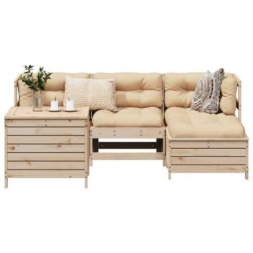 Vrtna garnitura - 5-dijelni set vrtnih sofa od masivne borovine - Prirodna boja bora 1 Cijena