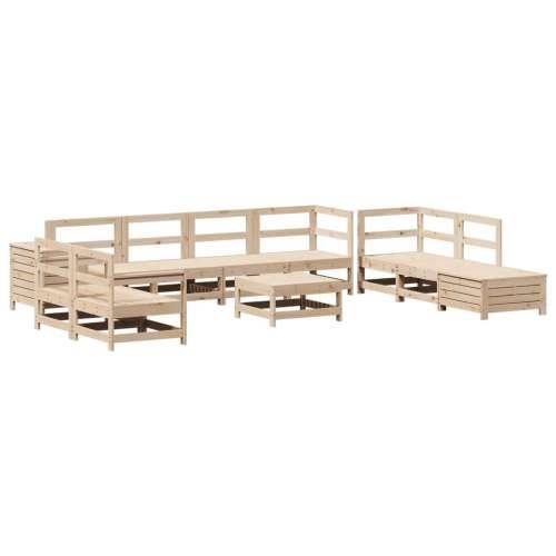 11-dijelna set vrtnih sofa od masivne borovine - Prirodna boja bora 1 Cijena